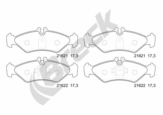 Set placute frana,frana disc 21621 00 705 10 BRECK